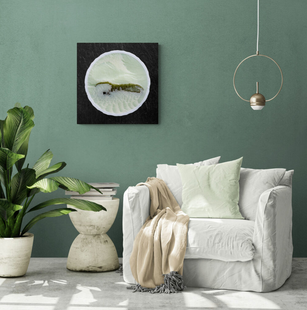 Chic inszeniert – so könnte das Bild dieses zartgrünen Golfballs auch dein Zuhause verschönern.