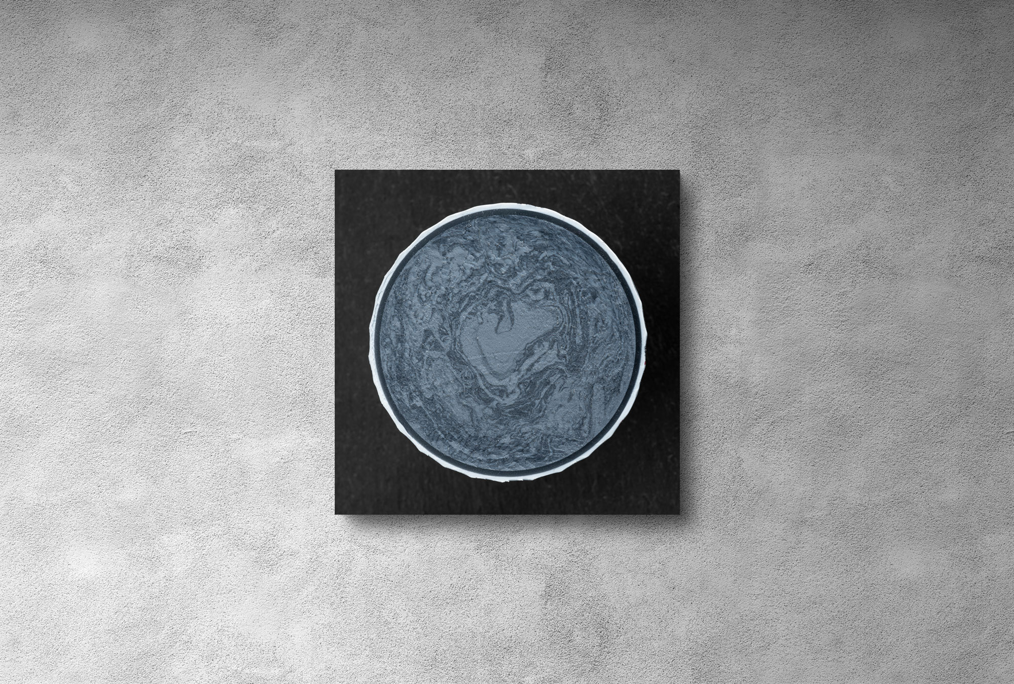 Fineartprint eines halbierten graun Golfballs