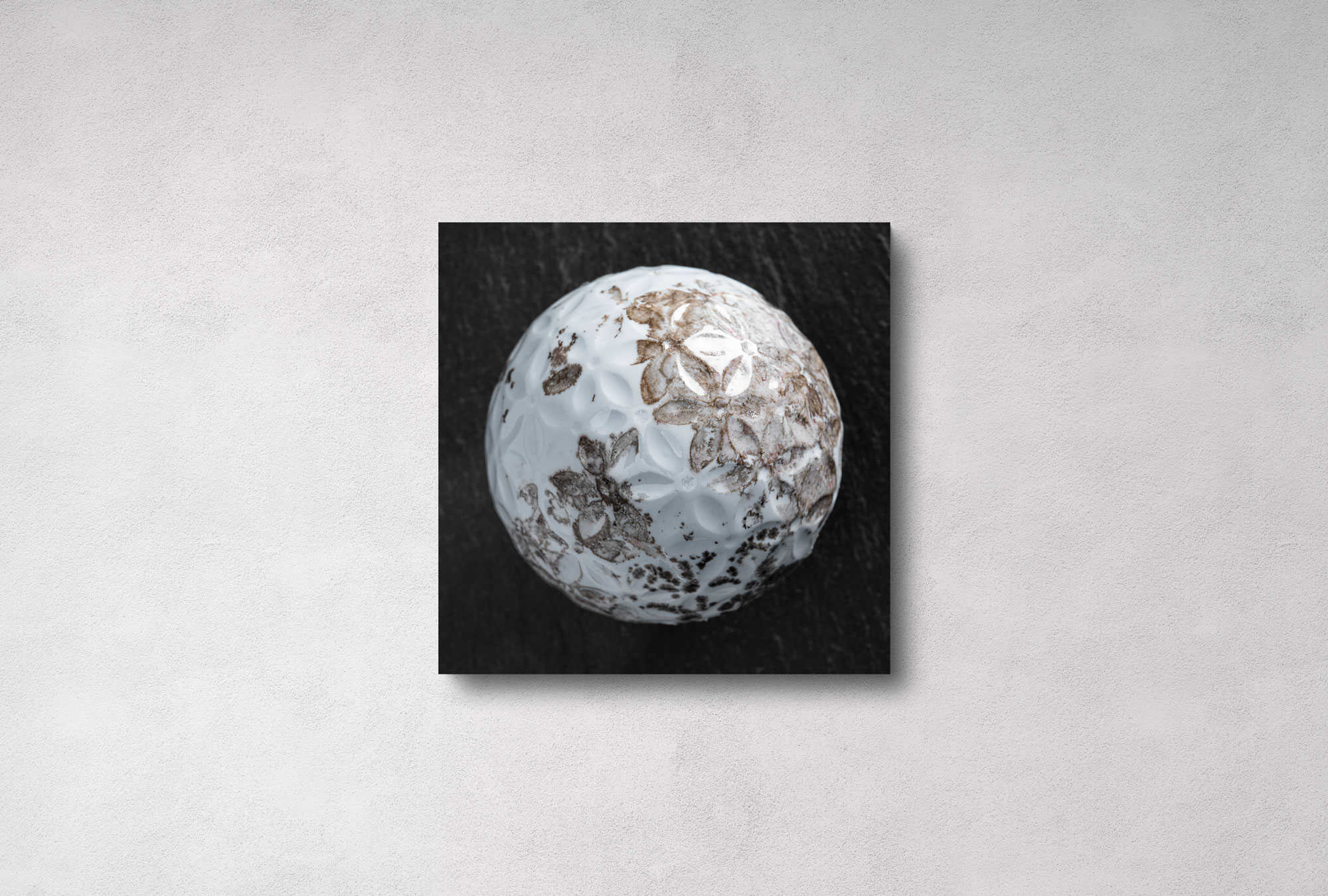 Fineartprint von Birdiehook mit einem exklusiven Golfball von Soldier